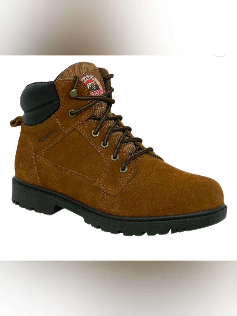 Brahma Bravo Men’s Waterproof Soft Toe Work Boots Brown Wide NWT